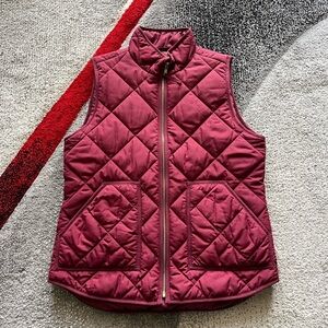 J. Crew Mercantile Women’s Burgundy Diamond Quilted Vest
